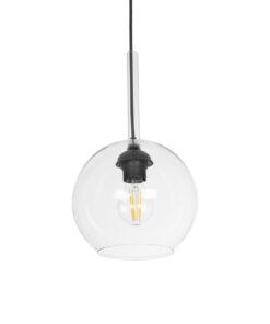 GLOBOSTAR® BALU 206-0038 Μοντέρνο Κρεμαστό Φωτιστικό Οροφής με Ντουί 1 x E27 AC 220-240V IP20 – Διάφανο – Μ20 x Π20 x Υ18cm