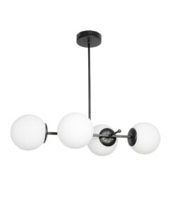 Alternative view of GLOBOSTAR® GLOBUS 203-0104 Μοντέρνο Φωτιστικό Οροφής με Ντουί 4 x E27 AC 220-240V IP20 - Λευκό & Μαύρο - Μ70 x Π34 x Υ15cm