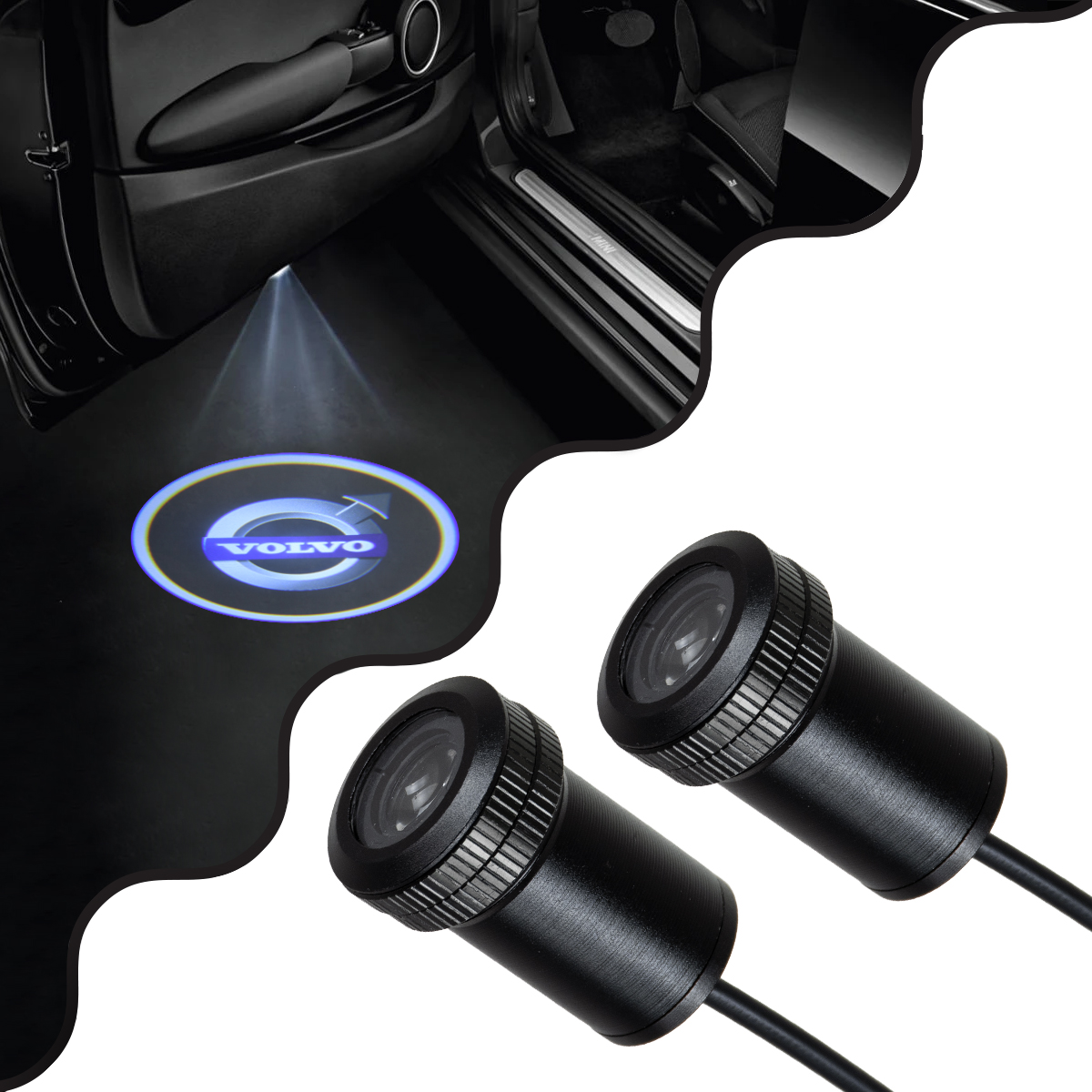 GloboStar® 81619 VOLVO Ghost Car Brand Logo Projector - Προτζέκτορας Προβολής Μάρκας Αυτοκινήτου LED CREE XHP35 3W 240lm 120° DC 12V IP20 Ψυχρό Λευκό 6000K - Image 2