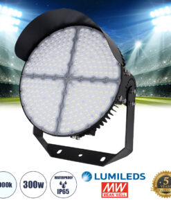 GloboStar® CYCLOP 90106 LED Προβολέας Γηπέδου 300W 48000LM 60° AC 100-277V IP65 - Ψυχρό Λευκό 5000K - MeanWell Driver & LumiLEDs Chip - 5 Years Warranty