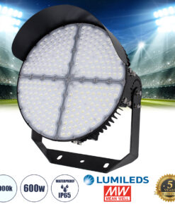 GloboStar® CYCLOP 90107 LED Προβολέας Γηπέδου 600W 96000LM 60° AC 100-277V IP65 - Ψυχρό Λευκό 5000K - MeanWell Driver & LumiLEDs Chip - 5 Years Warranty