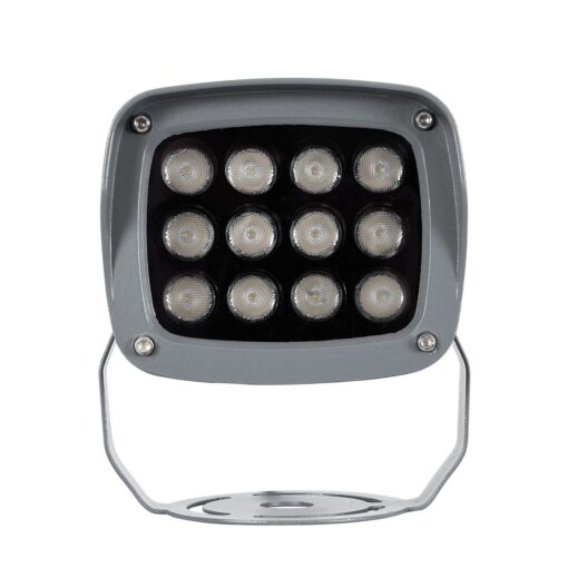 GLOBOSTAR® FLOODXENA 90124 Προβολέας Σποτ Wall Washer LED 12W 1020lm 10° AC 220-240V Αδιάβροχο IP65 Μπλε – Bridgelux SMD Chip – Γκρι Ανθρακί – Μ13.5 x Π11 x Υ15cm – 3 Χρόνια Εγγύηση