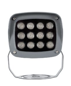 GLOBOSTAR® FLOODXENA 90125 Προβολέας Σποτ Wall Washer LED 12W 1020lm 10° AC 220-240V Αδιάβροχο IP65 Φούξια – Bridgelux SMD Chip – Γκρι Ανθρακί – Μ13.5 x Π11 x Υ15cm – 3 Χρόνια Εγγύηση