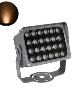 GLOBOSTAR® FLOODXENA 90127 Προβολέας Σποτ Wall Washer LED 24W 2520lm 10° AC 220-240V Αδιάβροχο IP65 Ultra Θερμό Λευκό 2200K - Bridgelux SMD Chip - Γκρι Ανθρακί - Μ18 x Π13.5 x Υ18cm - 3 Χρόνια Εγγύηση