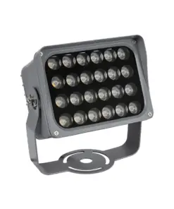 GLOBOSTAR® FLOODXENA 90128 Προβολέας Σποτ Wall Washer LED 24W 2640lm 10° AC 220-240V Αδιάβροχο IP65 Θερμό Λευκό 2700K - Bridgelux SMD Chip - Γκρι Ανθρακί - Μ18 x Π13.5 x Υ18cm - 3 Χρόνια Εγγύηση