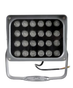 GLOBOSTAR® FLOODXENA 90132 Προβολέας Σποτ Wall Washer LED 24W 2040lm 10° AC 220-240V Αδιάβροχο IP65 Φούξια – Bridgelux SMD Chip – Γκρι Ανθρακί – Μ18 x Π13.5 x Υ18cm – 3 Χρόνια Εγγύηση