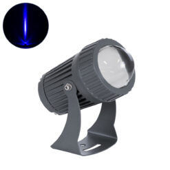 GLOBOSTAR® SPOTFENIA 90136 Αρχιτεκτονικό Σποτ Φωτισμου LED 10W 850lm 5° DC 24V Αδιάβροχο IP65 Μπλε Dimmable - Bridgelux COB Chip - Γκρι Ανθρακί - Μ7 x Π7 x Υ12cm - 3 Χρόνια Εγγύηση
