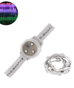 GloboStar® 90140 Digital Pixel Addressable Facade Module Chain String with 20 Spots - Ψηφιακή Αλυσίδα Γιρλάντα με 20 Σποτ LED SMD 3535 15W 20LED 20PIXEL SPI/TTL Protocol IC UCS512B 900lm 120° DC 12V IP67 RGB - Λευκό Σώμα - Μ232 x Π2.5 x Υ1.5cm