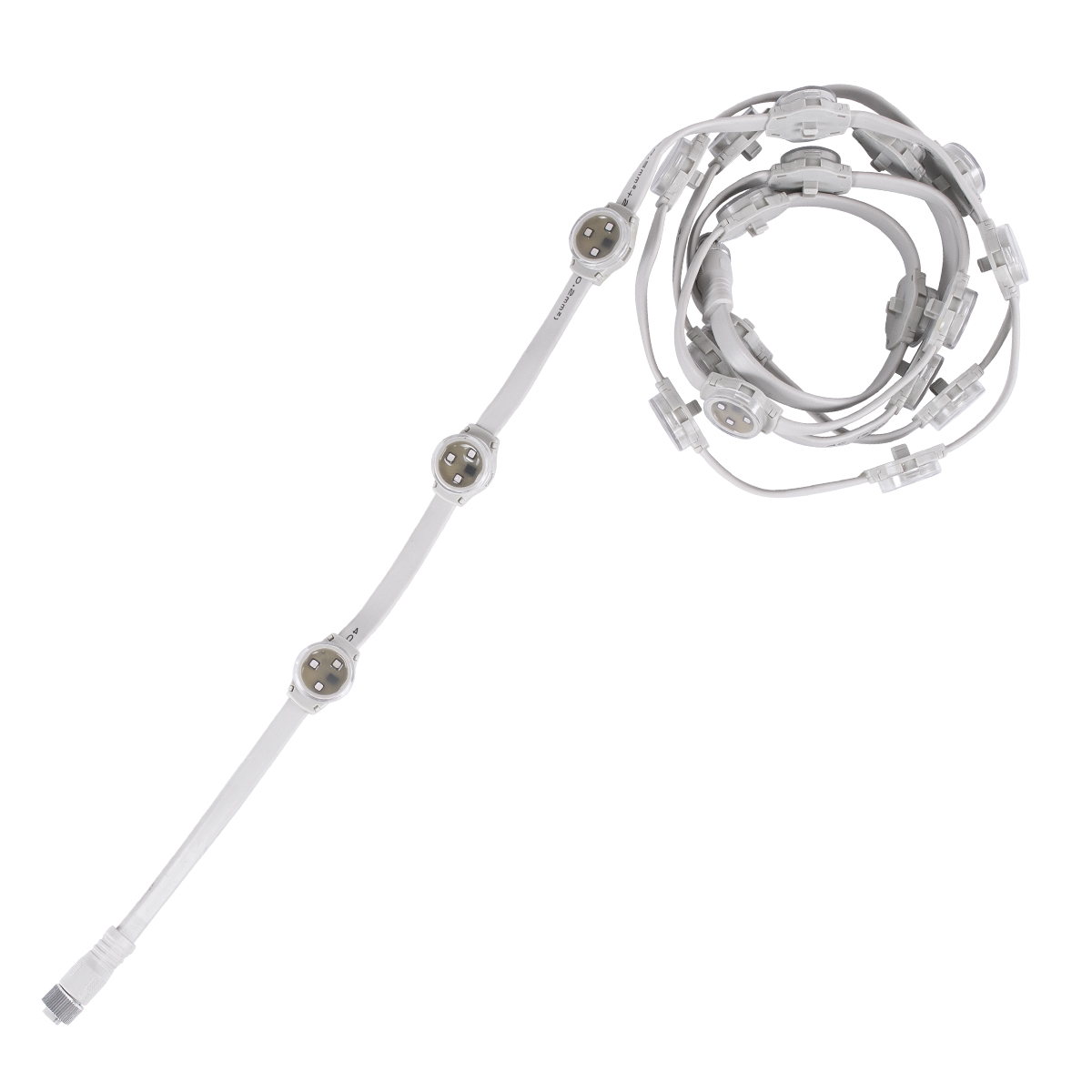 GloboStar® 90140 Digital Pixel Addressable Facade Module Chain String with 20 Spots - Ψηφιακή Αλυσίδα Γιρλάντα με 20 Σποτ LED SMD 3535 15W 20LED 20PIXEL SPI/TTL Protocol IC UCS512B 900lm 120° DC 12V IP67 RGB - Λευκό Σώμα - Μ232 x Π2.5 x Υ1.5cm - Image 5