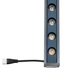 GLOBOSTAR® WASHERMARGO 90150 Μπάρα Φωτισμού Wall Washer LED 24W 2520lm 30° DC 24V Αδιάβροχο IP66 Ultra Θερμό Λευκό 2200K Dimmable – Bridgelux SMD Chip – Γκρι Ανθρακί – Μ100 x Π4 x Υ5cm – 3 Χρόνια Εγγύηση