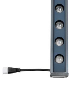 GLOBOSTAR® WASHERMARGO 90155 Μπάρα Φωτισμού Wall Washer LED 24W 2040lm 30° DC 24V Αδιάβροχο IP66 Ροζ Dimmable – Bridgelux SMD Chip – Γκρι Ανθρακί – Μ100 x Π4 x Υ5cm – 3 Χρόνια Εγγύηση