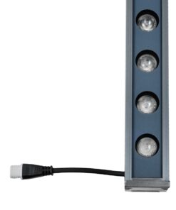 GLOBOSTAR® WASHERMARGO 90155 Μπάρα Φωτισμού Wall Washer LED 24W 2040lm 30° DC 24V Αδιάβροχο IP66 Ροζ Dimmable – Bridgelux SMD Chip – Γκρι Ανθρακί – Μ100 x Π4 x Υ5cm – 3 Χρόνια Εγγύηση