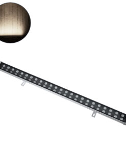 GloboStar® WASHER-NASIA 90159 Μπάρα Φωτισμού Wall Washer LED 48W 4560lm 15° DC 24V Αδιάβροχο IP67 Μ100 x Π6.5 x Υ6.6cm Φυσικό Λευκό 4000K - Γκρι Ανθρακί - 3 Χρόνια Εγγύηση