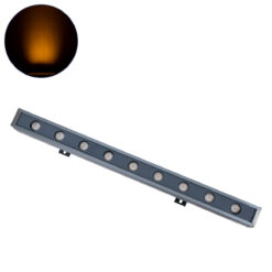 GLOBOSTAR® WASHERMARGO 90171 Μπάρα Φωτισμού Wall Washer LED 9W 945lm 30° DC 24V Αδιάβροχο IP65 Ultra Θερμό Λευκό 2200K Dimmable - Bridgelux SMD Chip - Γκρι Ανθρακί - Μ50 x Π4 x Υ5cm - 3 Χρόνια Εγγύηση