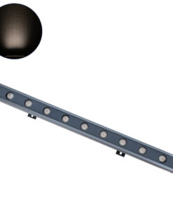 GLOBOSTAR® WASHERMARGO 90173 Μπάρα Φωτισμού Wall Washer LED 9W 1035lm 30° DC 24V Αδιάβροχο IP65 Φυσικό Λευκό 4500K Dimmable - Bridgelux SMD Chip - Γκρι Ανθρακί - Μ50 x Π4 x Υ5cm - 3 Χρόνια Εγγύηση