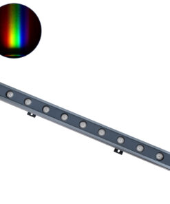 GLOBOSTAR® WASHERMARGO 90177 Μπάρα Φωτισμού Wall Washer LED 18W 1530lm 30° DC 24V Αδιάβροχο IP65 Πολύχρωμο RGBW Dimmable DMX512 - Bridgelux SMD Chip - Γκρι Ανθρακί - Μ50 x Π4 x Υ5cm - 3 Χρόνια Εγγύηση