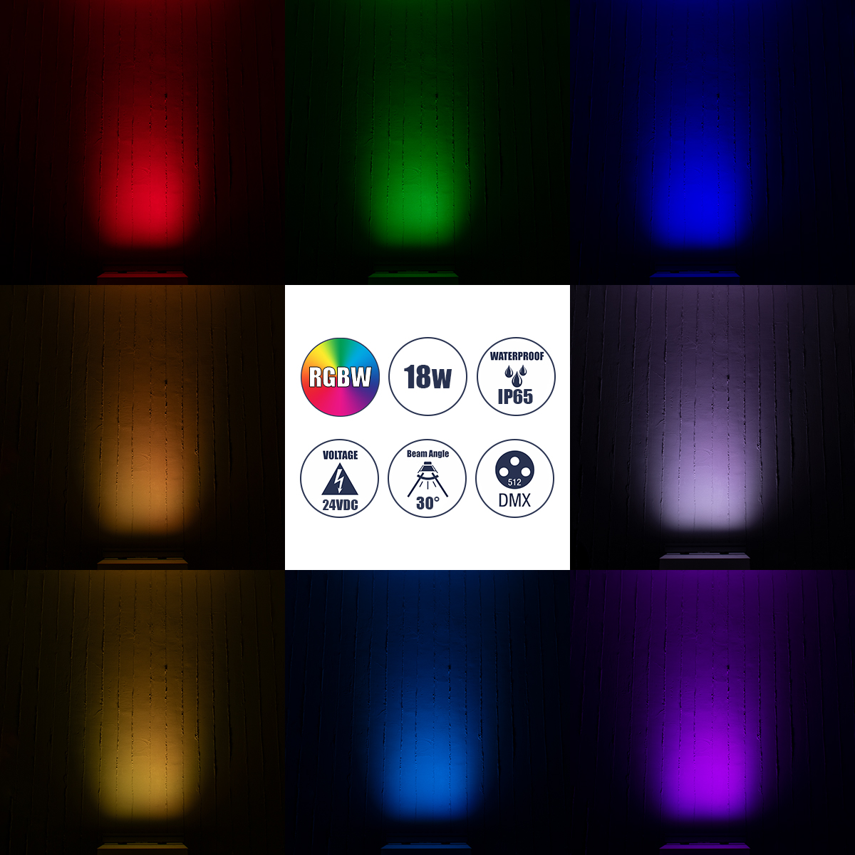 GLOBOSTAR® WASHERMARGO 90177 Μπάρα Φωτισμού Wall Washer LED 18W 1530lm 30° DC 24V Αδιάβροχο IP65 Πολύχρωμο RGBW Dimmable DMX512 - Bridgelux SMD Chip - Γκρι Ανθρακί - Μ50 x Π4 x Υ5cm - 3 Χρόνια Εγγύηση - Image 10