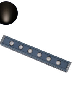 GLOBOSTAR® WASHERMARGO 90180 Μπάρα Φωτισμού Wall Washer LED 6W 690lm 30° DC 24V Αδιάβροχο IP65 Φυσικό Λευκό 4500K Dimmable - Bridgelux SMD Chip - Γκρι Ανθρακί - Μ30 x Π4 x Υ5cm - 3 Χρόνια Εγγύηση
