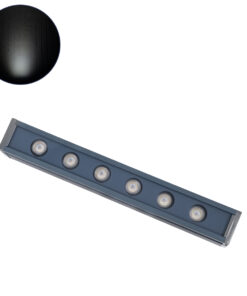 GLOBOSTAR® WASHERMARGO 90181 Μπάρα Φωτισμού Wall Washer LED 6W 720lm 30° DC 24V Αδιάβροχο IP65 Ψυχρό Λευκό 6000K Dimmable - Bridgelux SMD Chip - Γκρι Ανθρακί - Μ30 x Π4 x Υ5cm - 3 Χρόνια Εγγύηση