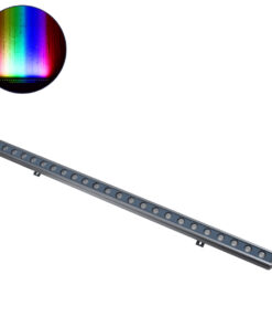 GLOBOSTAR® WASHERFAIA 90185 Μπάρα Φωτισμού Wall Washer LED 36W 3060lm 30° DC 24V Αδιάβροχο IP65 Πολύχρωμο RGBW Dimmable DMX512 - Bridgelux SMD Chip - Γκρι Ανθρακί - Μ100 x Π4 x Υ5cm - 3 Χρόνια Εγγύηση