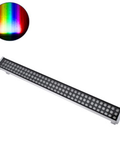 GLOBOSTAR® WASHERGAIA 90218 Μπάρα Φωτισμού Wall Washer LED 216W 18360lm 10° DC 24V Αδιάβροχο IP67 Πολύχρωμο RGBW Dimmable DMX512 - Bridgelux SMD Chip - Ασημί - Μ100 x Π10.2 x Υ9.5cm - 3 Χρόνια Εγγύηση