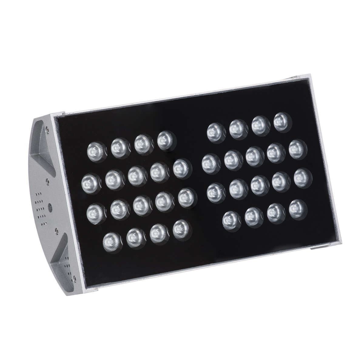 GloboStar® FLOOD-TENA 90222 Προβολέας Wall Washer για Φωτισμό Κτιρίων LED 72W 6120lm 10° DC 24V Αδιάβροχο IP65 L29.8 x W15.5 x H18cm RGBW DMX512 - Ασημί - 3 Years Warranty - Image 3