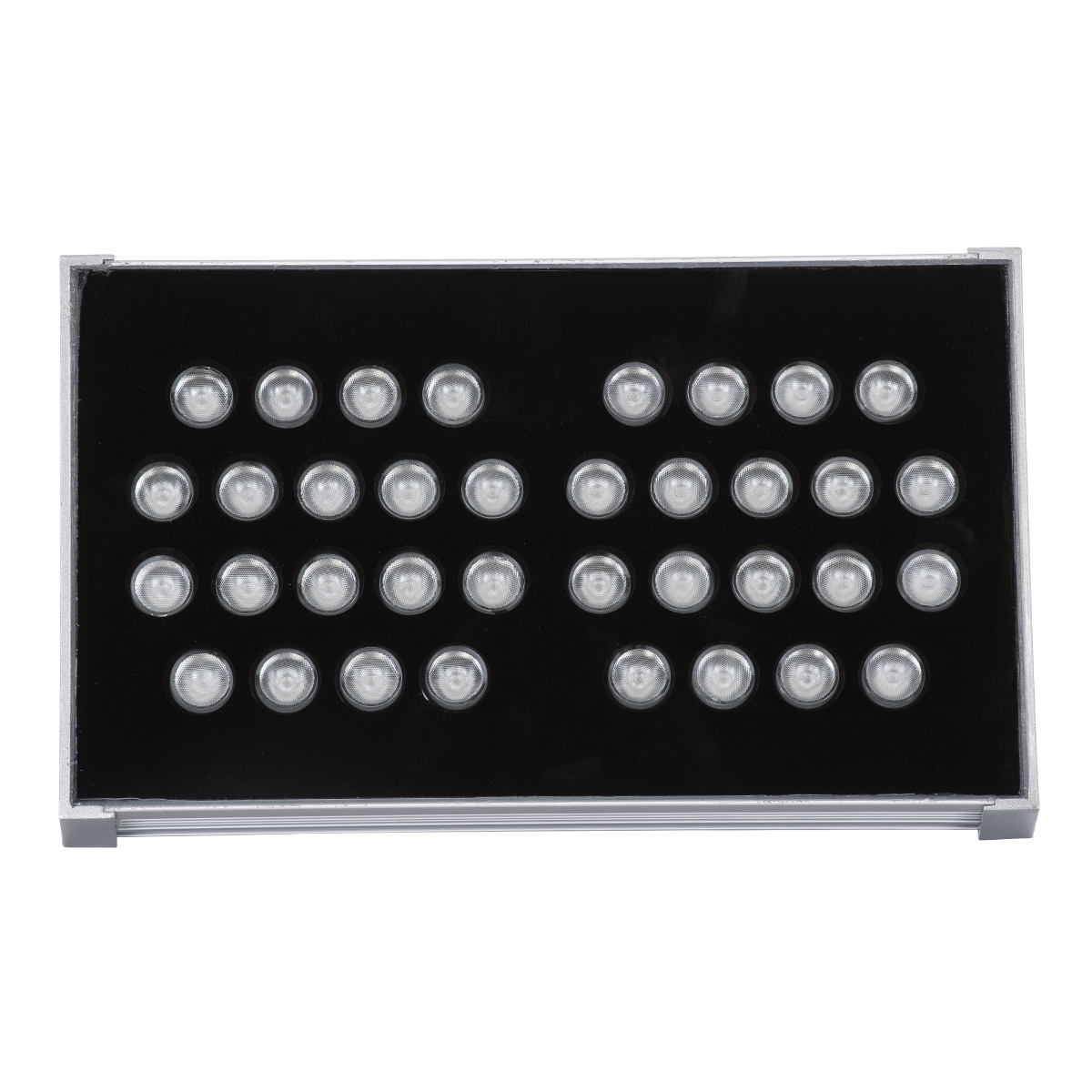 GloboStar® FLOOD-TENA 90222 Προβολέας Wall Washer για Φωτισμό Κτιρίων LED 72W 6120lm 10° DC 24V Αδιάβροχο IP65 L29.8 x W15.5 x H18cm RGBW DMX512 - Ασημί - 3 Years Warranty - Image 4