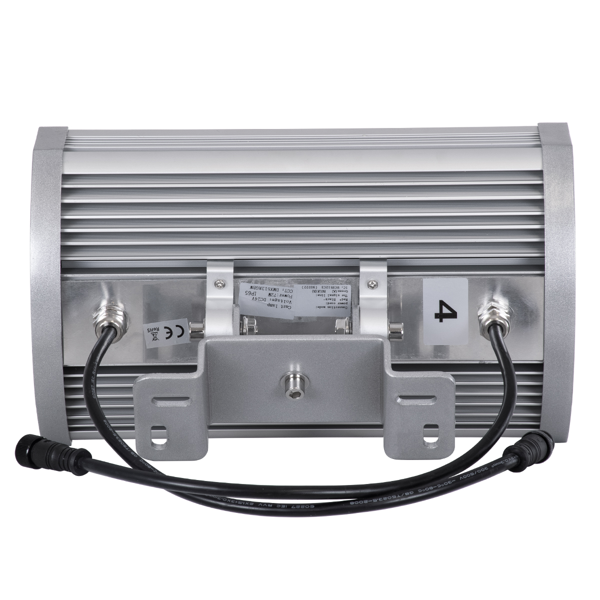 GloboStar® FLOOD-TENA 90222 Προβολέας Wall Washer για Φωτισμό Κτιρίων LED 72W 6120lm 10° DC 24V Αδιάβροχο IP65 L29.8 x W15.5 x H18cm RGBW DMX512 - Ασημί - 3 Years Warranty - Image 5