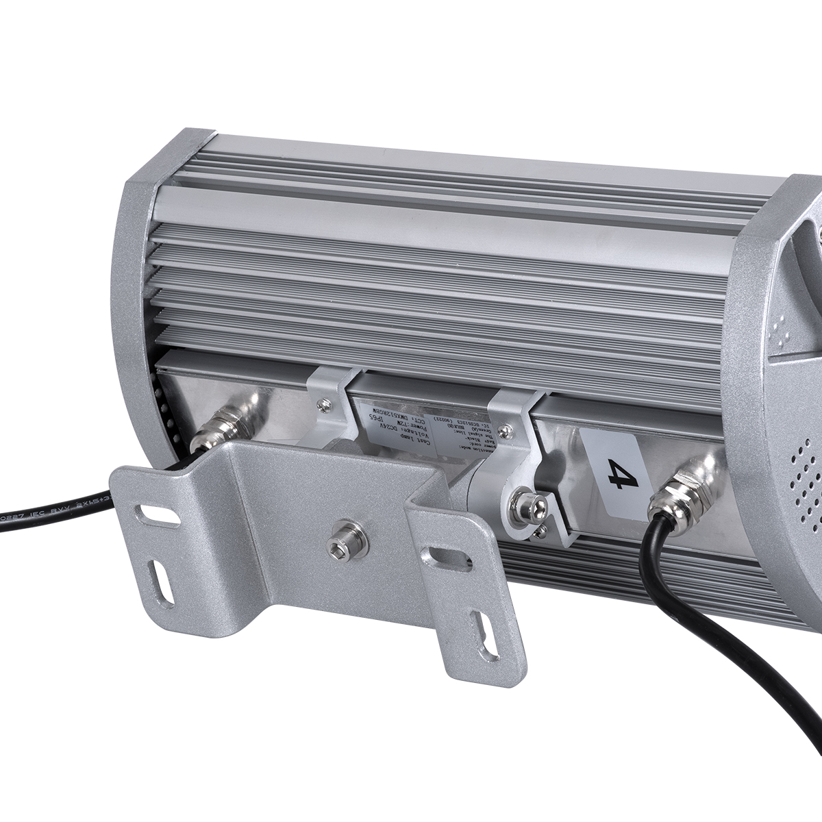 GloboStar® FLOOD-TENA 90222 Προβολέας Wall Washer για Φωτισμό Κτιρίων LED 72W 6120lm 10° DC 24V Αδιάβροχο IP65 L29.8 x W15.5 x H18cm RGBW DMX512 - Ασημί - 3 Years Warranty - Image 8