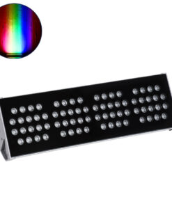 GloboStar® FLOOD-TENA 90226 Προβολέας Wall Washer για Φωτισμό Κτιρίων LED 144W 12240lm 10° DC 24V Αδιάβροχο IP65 L57 x W18 x H19.5cm RGBW DMX512 - Ασημί - 3 Years Warranty