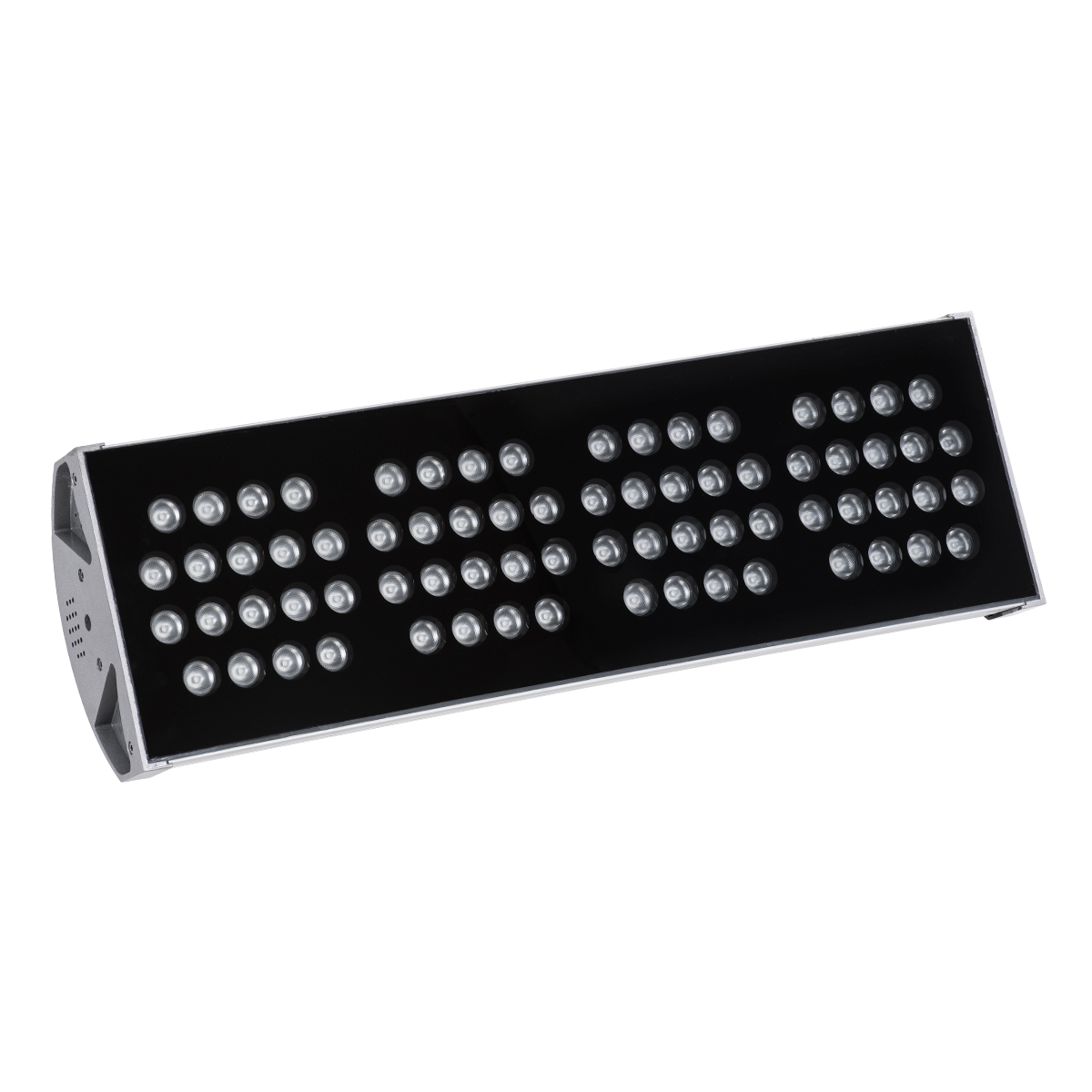 GloboStar® FLOOD-TENA 90226 Προβολέας Wall Washer για Φωτισμό Κτιρίων LED 144W 12240lm 10° DC 24V Αδιάβροχο IP65 L57 x W18 x H19.5cm RGBW DMX512 - Ασημί - 3 Years Warranty - Image 3