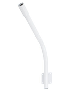 GloboStar® 90229 Μεταλλική Βάση Στήριξης CURVED M62cm x Φ60mm για Φωτιστικά Δρόμου Street Lights με Διάμετρο Βάσης Φ60mm