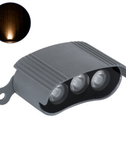 GloboStar® TREELIGHT-ZINA 90230 Κυρτή Μπάρα Φωτισμού Wall Washer με Αντιθαμβωτική Γρίλια Ειδική για Φυτά - Δέντρα LED 3W 255lm 30° DC 24V Αδιάβροχο IP65 Μ9 x Π6.5 x Υ4cm Αρχιτεκτονικό Πορτοκαλί 2200K - Γκρι Ανθρακί - 3 Years Warranty