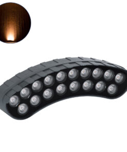 GloboStar® TREELIGHT-KINA 90231 Κυρτή Μπάρα Φωτισμού Wall Washer με Αντιθαμβωτική Γρίλια Ειδική για Φυτά - Δέντρα LED 18W 1530lm 15° DC 24V Αδιάβροχο IP65 L24.5 x W7 x H8cm Αρχιτεκτονικό Πορτοκαλί 2200K - Γκρι Ανθρακί - 3 Years Warranty
