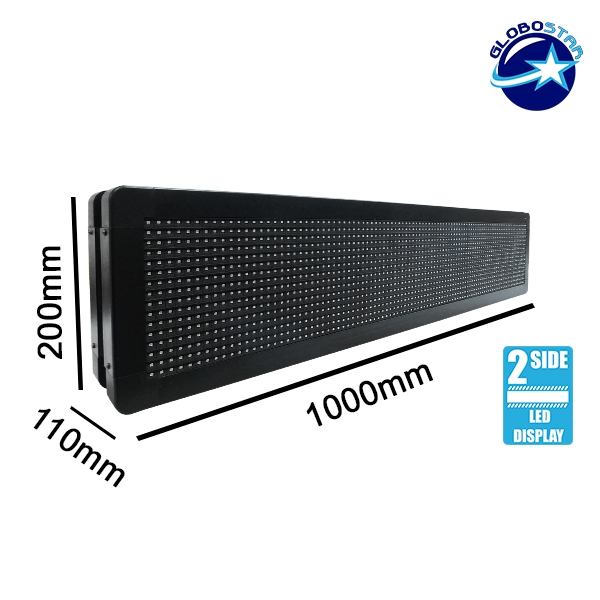 GLOBOSTAR® DISPLAY 90301 Κυλιόμενη Ψηφιακή Επιγραφή P10 Διπλής Όψης LED AC 220-240V Αδιάβροχο IP65 Κόκκινο - WiFi Control μέσω FK APP - Αισθητήρας Θερμοκρασίας & Υγρασίας - Μ104 x Π12 x Υ20cm - 2 Χρόνια Εγγύηση - Image 5