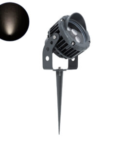 GloboStar® TREELIGHT-VINA 90358 Σποτ Φωτισμού με Αντιθαμβωτική Γρίλια Ειδικό για Φυτά - Δέντρα με Βάση Κήπου / Καρφωτό LED 6W 570lm 10° DC 24V Αδιάβροχο IP65 L13 x W9.5 x H9.5cm Φυσικό Λευκό 4500K - Γκρι Ανθρακί - 3 Years Warranty