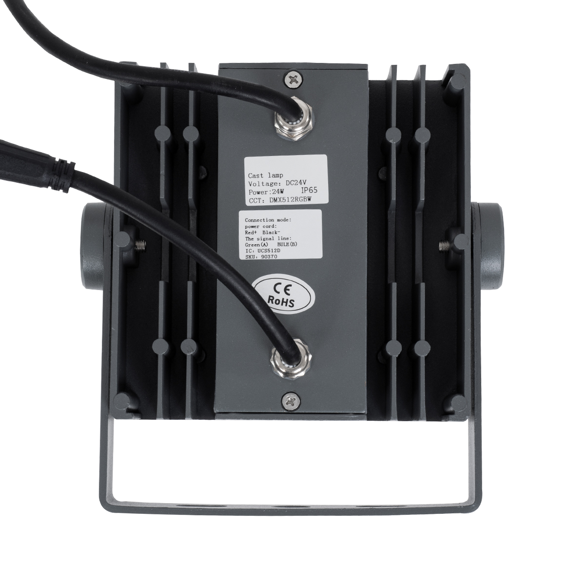 GLOBOSTAR® FLOODTINY 90370 Προβολέας Σποτ Wall Washer LED 27W 2295lm 3° DC 24V Αδιάβροχο IP65 Πολύχρωμο RGBW Dimmable DMX512 - Bridgelux SMD Chip - Γκρι Ανθρακί - Μ13.8 x Π16.4 x Υ7cm - 3 Χρόνια Εγγύηση - Image 8