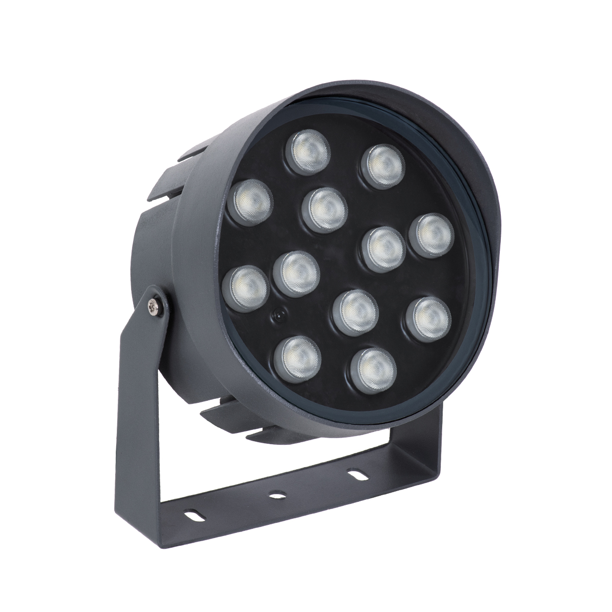 GLOBOSTAR® FLOODNIGMA 90396 Προβολέας Σποτ Wall Washer με Αντιθαμβωτική Γρίλια LED 24W 1920lm 30° DC 24V Αδιάβροχο IP65 Πολύχρωμο RGBW Dimmable DMX512 - Bridgelux SMD Chip - Γκρι Ανθρακί - Μ15 x Π15 x Υ9.1cm - 3 Χρόνια Εγγύηση - Image 3
