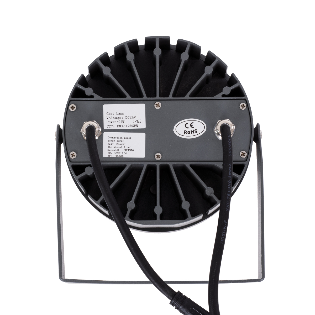 GLOBOSTAR® FLOODNIGMA 90396 Προβολέας Σποτ Wall Washer με Αντιθαμβωτική Γρίλια LED 24W 1920lm 30° DC 24V Αδιάβροχο IP65 Πολύχρωμο RGBW Dimmable DMX512 - Bridgelux SMD Chip - Γκρι Ανθρακί - Μ15 x Π15 x Υ9.1cm - 3 Χρόνια Εγγύηση - Image 8