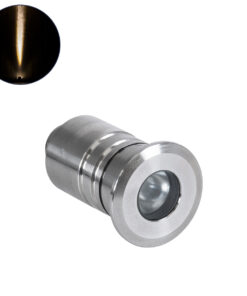 GLOBOSTAR® UNDERWATERDANI 90410 Υποβρύχιο Χωνευτό Σποτ για Σιντριβάνια/Πισίνες LED 1W 90lm 5° DC 24V Αδιάβροχο IP68 Θερμό Λευκό 2700K Dimmable - Bridgelux SMD Chip - Ανοξείδωτο Ατσάλι SS304 - Μ3 x Π3 x Υ5cm / Q2.5cm - 3 Χρόνια Εγγύηση