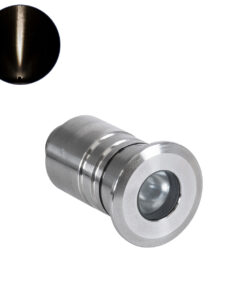 GLOBOSTAR® UNDERWATERDANI 90411 Υποβρύχιο Χωνευτό Σποτ για Σιντριβάνια/Πισίνες LED 1W 95lm 5° DC 24V Αδιάβροχο IP68 Φυσικό Λευκό 4500K Dimmable - Bridgelux SMD Chip - Ανοξείδωτο Ατσάλι SS304 - Μ3 x Π3 x Υ5cm / Q2.5cm - 3 Χρόνια Εγγύηση
