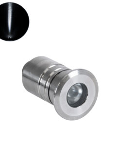 GLOBOSTAR® UNDERWATERDANI 90412 Υποβρύχιο Χωνευτό Σποτ για Σιντριβάνια/Πισίνες LED 1W 100lm 5° DC 24V Αδιάβροχο IP68 Ψυχρό Λευκό 6000K Dimmable - Bridgelux SMD Chip - Ανοξείδωτο Ατσάλι SS304 - Μ3 x Π3 x Υ5cm / Q2.5cm - 3 Χρόνια Εγγύηση