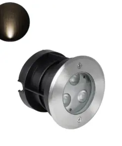 GLOBOSTAR® UNDERWATERHUNI 90414 Υποβρύχιο Χωνευτό Σποτ για Σιντριβάνια/Πισίνες LED 3W 270lm 30° DC 24V Αδιάβροχο IP68 Θερμό Λευκό 2700K Dimmable - Bridgelux SMD Chip - Ανοξείδωτο Ατσάλι SS304 - Μ10 x Π10 x Υ7.5cm / Q9cm - 3 Χρόνια Εγγύηση