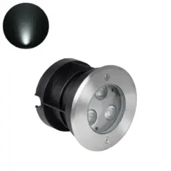 GLOBOSTAR® UNDERWATERHUNI 90415 Υποβρύχιο Χωνευτό Σποτ για Σιντριβάνια/Πισίνες LED 3W 300lm 30° DC 24V Αδιάβροχο IP68 Ψυχρό Λευκό 6000K Dimmable - Bridgelux SMD Chip - Ανοξείδωτο Ατσάλι SS304 - Μ10 x Π10 x Υ7.6cm / Q9cm - 3 Χρόνια Εγγύηση