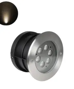 GLOBOSTAR® UNDERWATERYUNI 90417 Υποβρύχιο Χωνευτό Σποτ για Σιντριβάνια/Πισίνες LED 6W 540lm 30° DC 24V Αδιάβροχο IP68 Θερμό Λευκό 2700K Dimmable - Bridgelux SMD Chip - Ανοξείδωτο Ατσάλι SS304 - Μ14.6 x Π14.6 x Υ9cm / Q13.3cm - 3 Χρόνια Εγγύηση