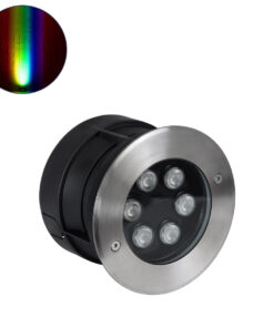 GLOBOSTAR® UNDERWATERYUNI 90419 Υποβρύχιο Χωνευτό Σποτ για Σιντριβάνια/Πισίνες LED 6W 600lm 30° DC 24V Αδιάβροχο IP68 Πολύχρωμο RGBW Dimmable DMX512 - Bridgelux SMD Chip - Ανοξείδωτο Ατσάλι SS304 - Μ15 x Π15 x Υ10cm / Q14cm - 3 Χρόνια Εγγύηση