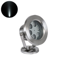 GLOBOSTAR® UNDERWATER-DEDY 90427 Υποβρύχιο Επιφανειακό Σποτ για Σιντριβάνια/Πισίνες LED 6W 600lm 30° DC 24V Αδιάβροχο IP68 Ψυχρό Λευκό 6000K Dimmable - Ανοξείδωτο Ατσάλι 304 - Μ12 x Π7.5 x Υ14.5cm - 3 Χρόνια Εγγύηση