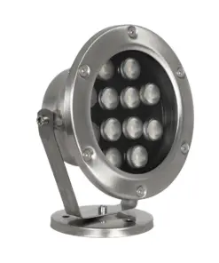 GLOBOSTAR® UNDERWATER-DENIS 90429 Υποβρύχιος Προβολέας Σποτ για Σιντριβάνια/Πισίνες LED 12W 1080lm 30° DC 24V Αδιάβροχο IP68 Θερμό Λευκό 2700K Dimmable - Ανοξείδωτο Ατσάλι 304 - Μ14.5 x Π7 x Υ17cm - 3 Χρόνια Εγγύηση