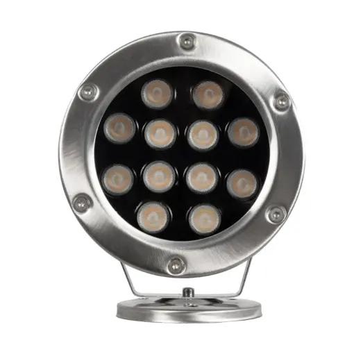 GLOBOSTAR® UNDERWATER-DENIS 90429 Υποβρύχιος Προβολέας Σποτ για Σιντριβάνια/Πισίνες LED 12W 1080lm 30° DC 24V Αδιάβροχο IP68 Θερμό Λευκό 2700K Dimmable - Ανοξείδωτο Ατσάλι 304 - Μ14.5 x Π7 x Υ17cm - 3 Χρόνια Εγγύηση - Image 2