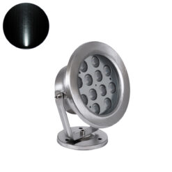 GLOBOSTAR® UNDERWATER-DENIS 90430 Υποβρύχιος Προβολέας Σποτ για Σιντριβάνια/Πισίνες LED 12W 1200lm 30° DC 24V Αδιάβροχο IP68 Ψυχρό Λευκό 6000K Dimmable - Ανοξείδωτο Ατσάλι 304 - Μ14.5 x Π7 x Υ17cm - 3 Χρόνια Εγγύηση